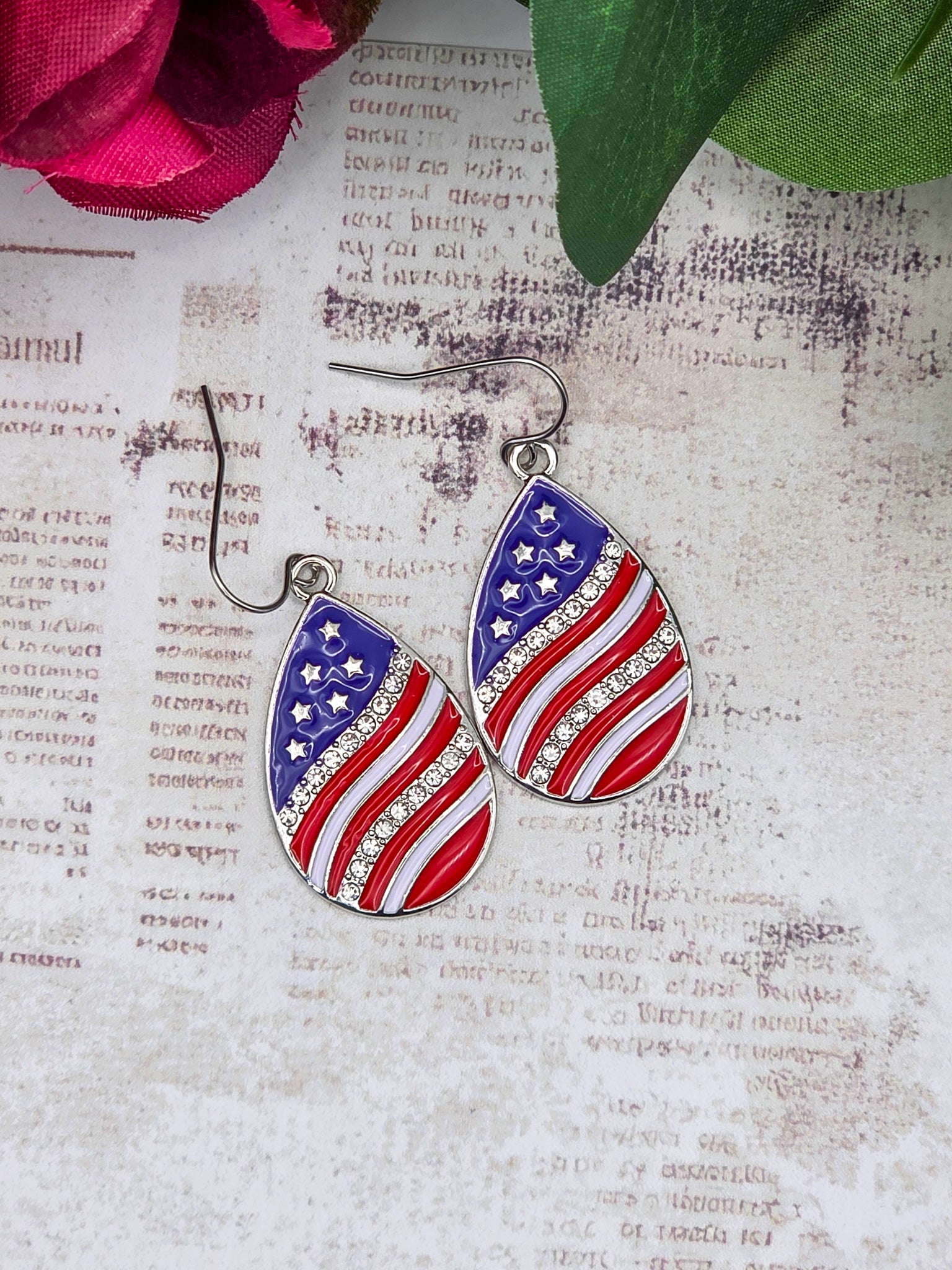 American Flag Teardrop Earrings – Nicki Lynn Jewelry