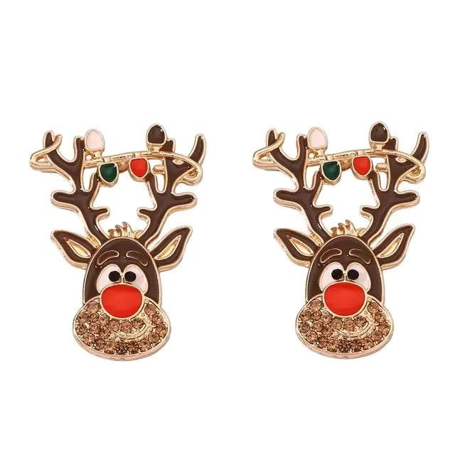 Whimsy Reindeer Post Holiday Earrings, Nicki Lynn Jewelry 
