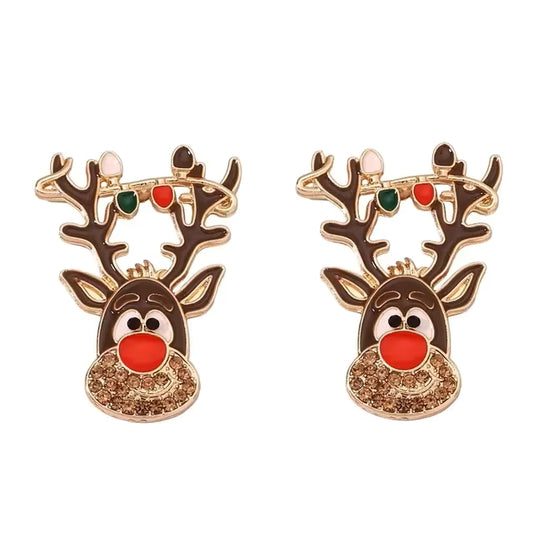 Whimsy Reindeer Post Holiday Earrings, Nicki Lynn Jewelry 