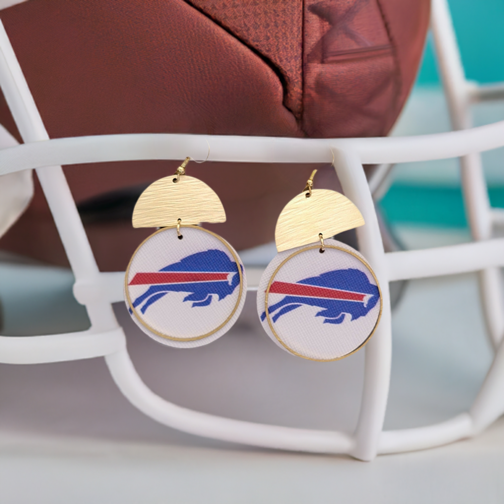 Buffalo Bills Football Earrings - Nicki Lynn Jewelry