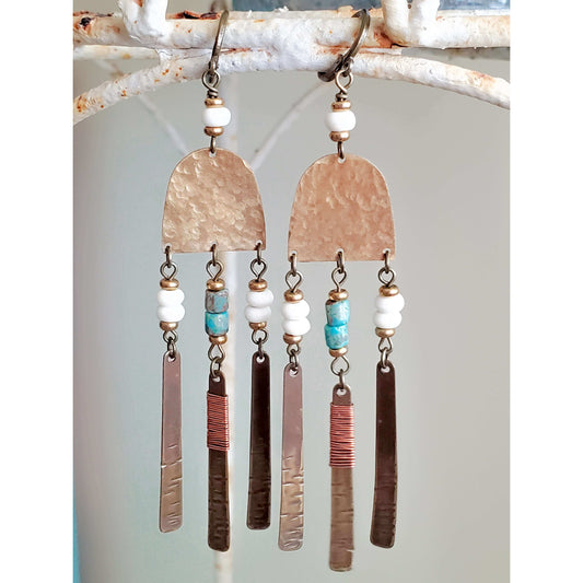 Mixed Metal Fringe Earrings - Nicki Lynn Jewelry