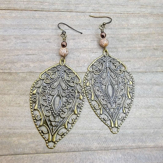 Nature Inspired Filigree Earrings - Nicki Lynn Jewelry