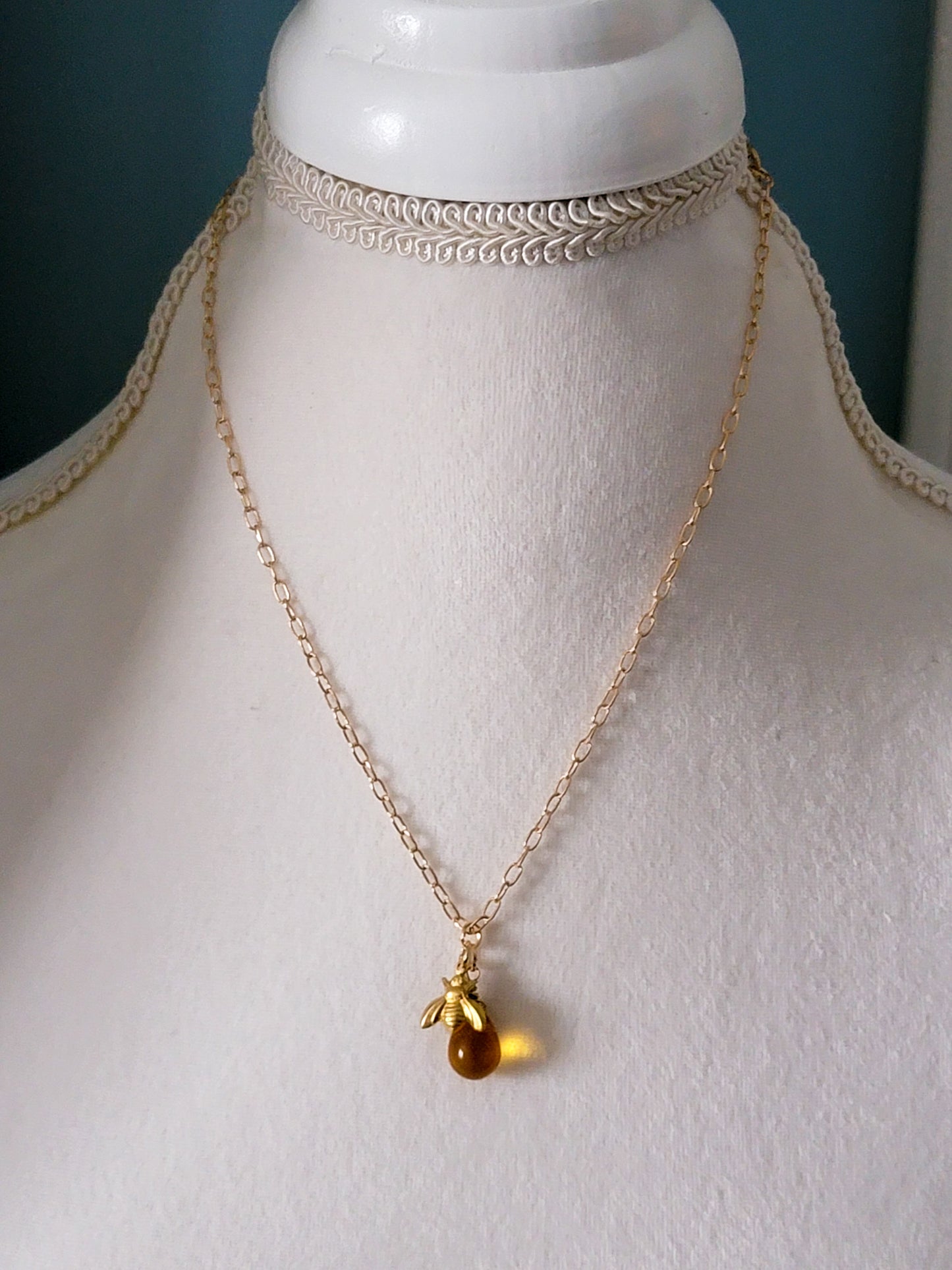 Tiny Honey Bee Necklace - Nicki Lynn Jewelry