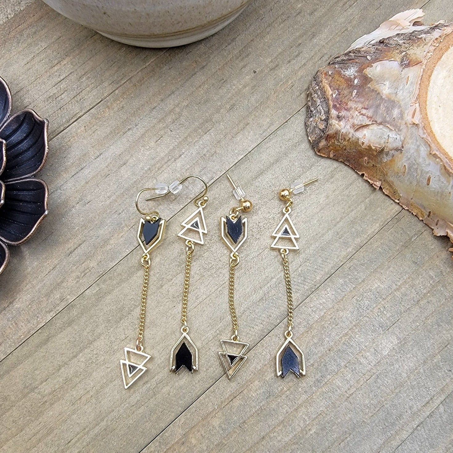 Asymmetrical Arrow Earrings - Nicki Lynn Jewelry