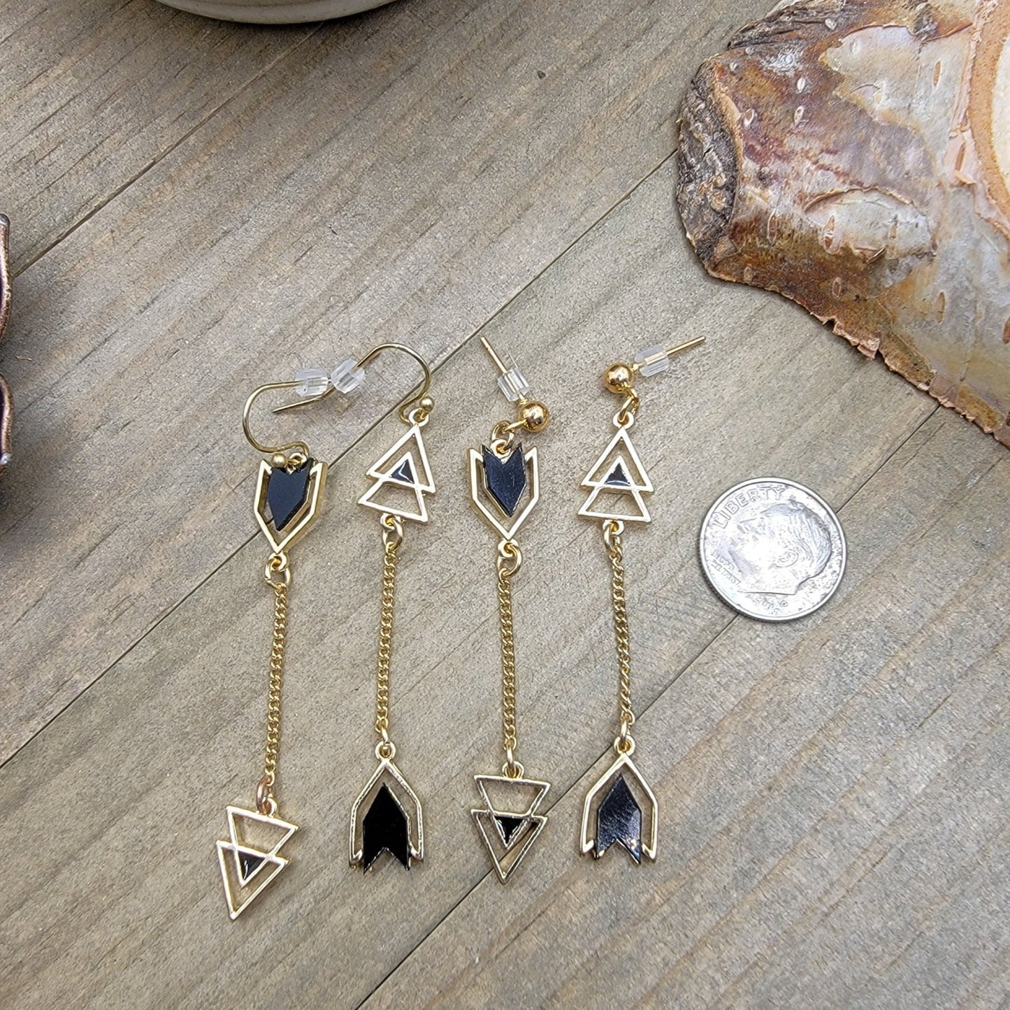 Asymmetrical Arrow Earrings - Nicki Lynn Jewelry