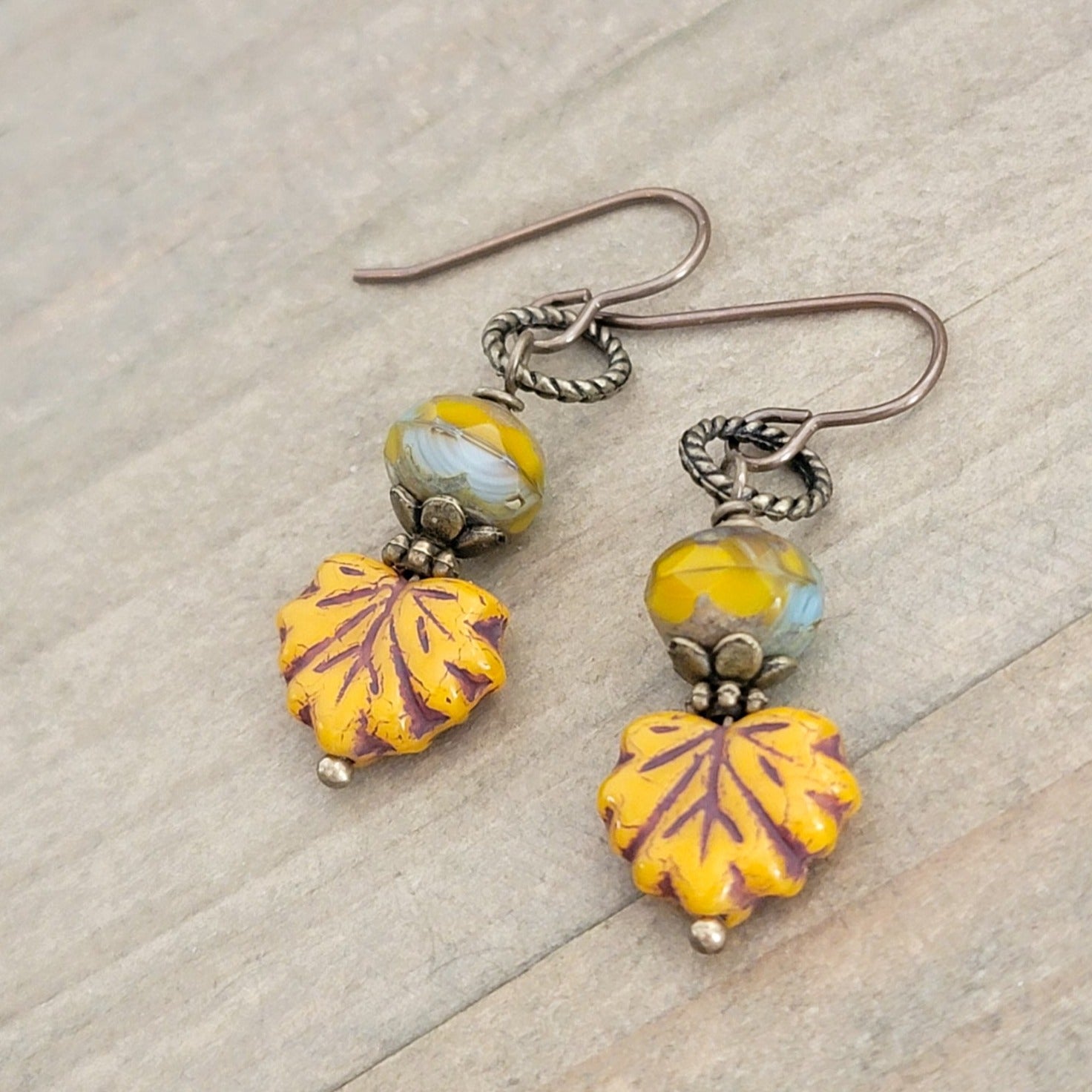 Maple Leaf Woodland Earrings - Nicki Lynn Jewelry