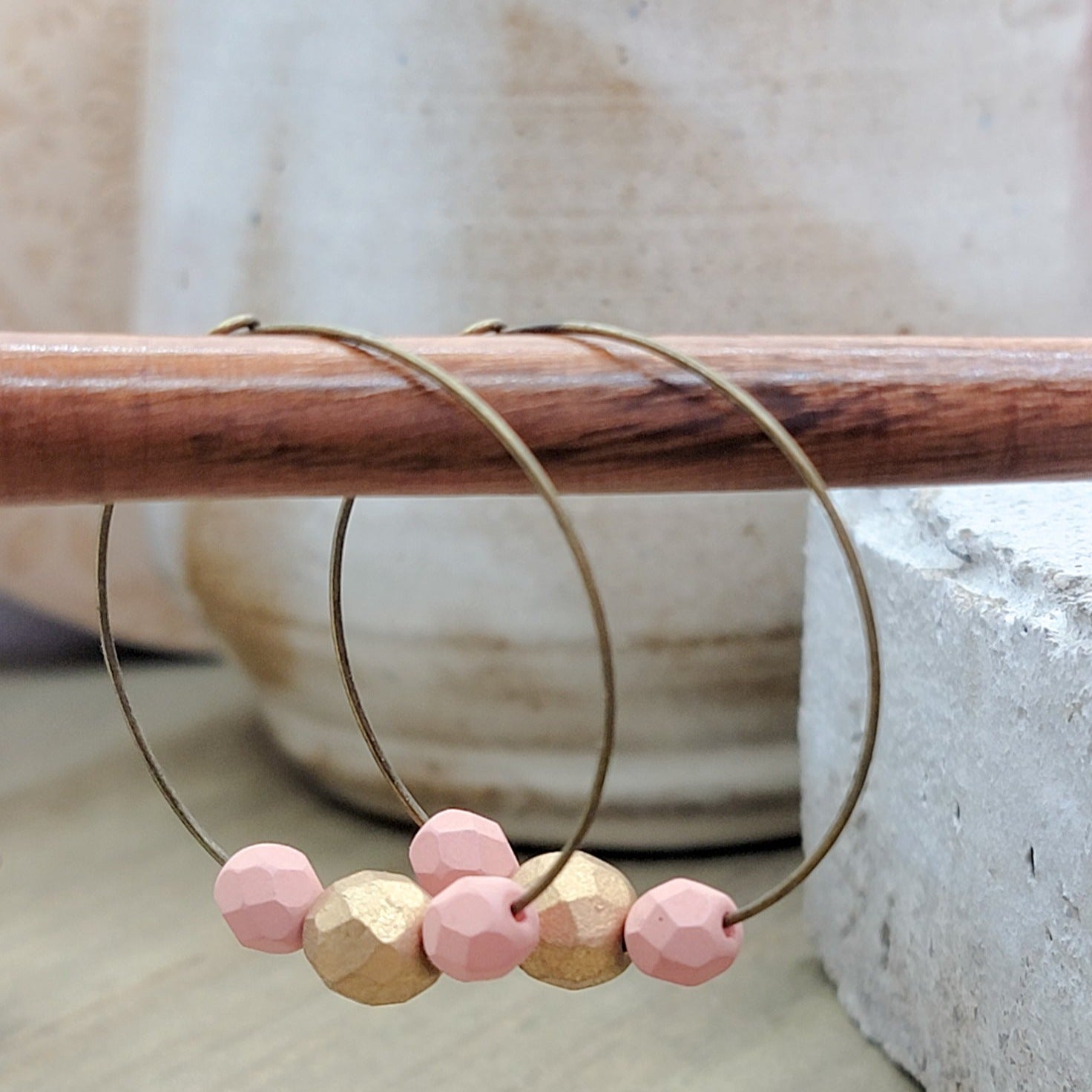 Boho Beaded Hoop Earrings - Nicki Lynn Jewelry