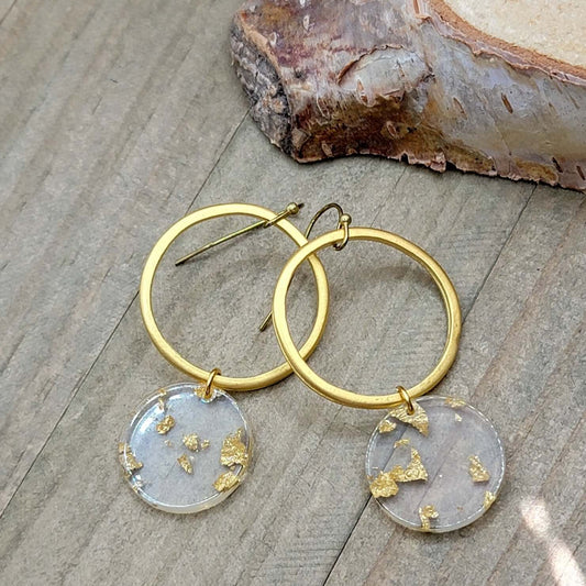 Gold Ring and Acrylic Drop Earrings - Nicki Lynn Jewelry