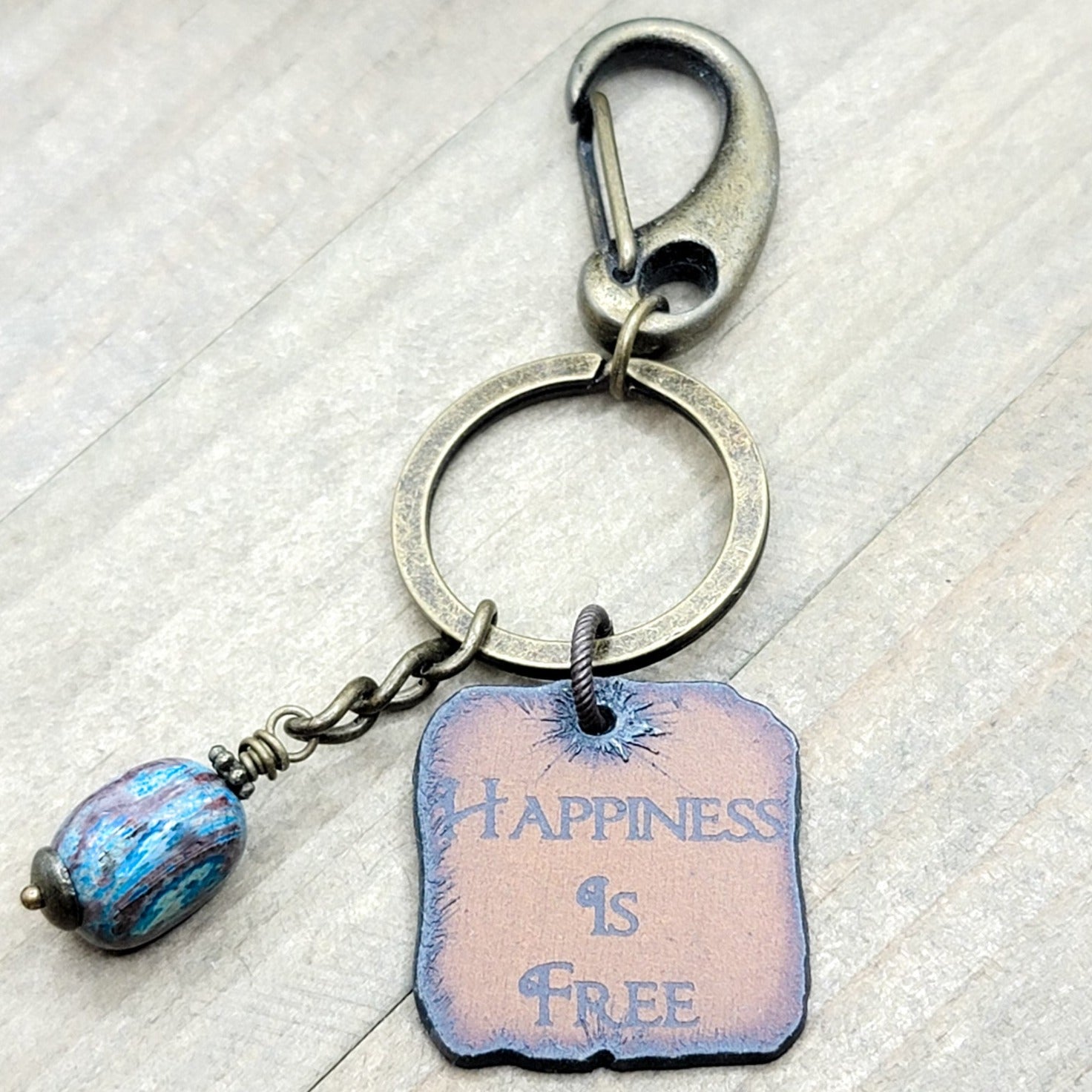 Happiness is Free Keychain - Nicki Lynn Jewelry