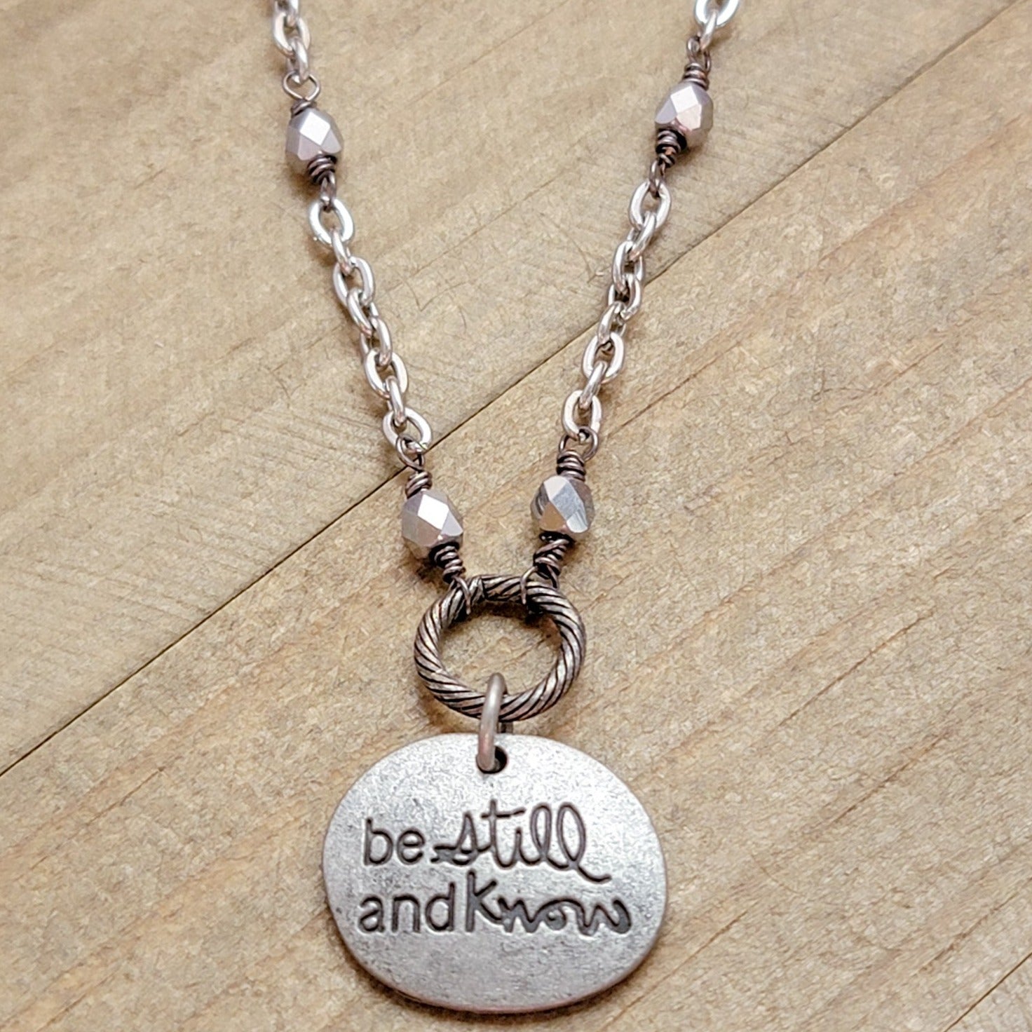 Be Still And Know Silver Choker Necklace - Nicki Lynn Jewelry