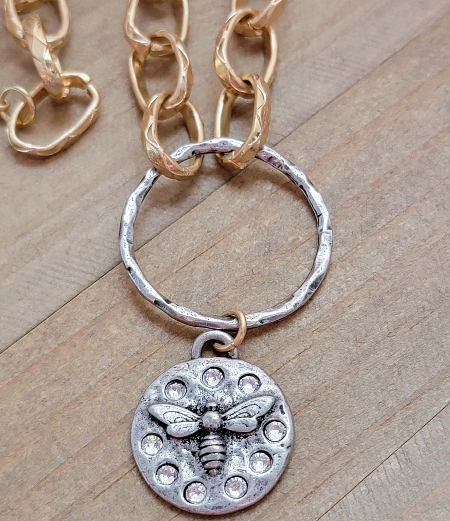 Chunky Mixed Metal Bee Choker - Nicki Lynn Jewelry