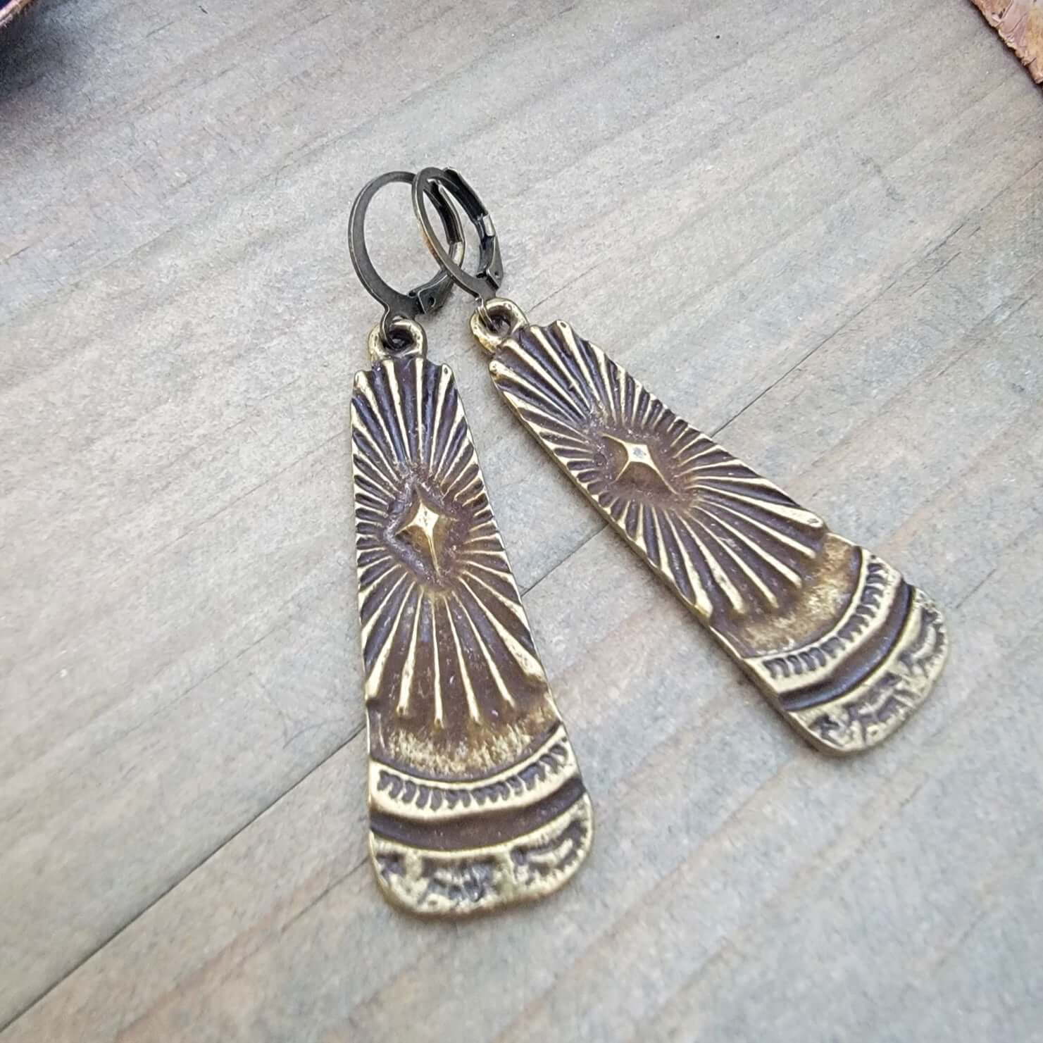 Long Rustic Charm Earrings - Nicki Lynn Jewelry