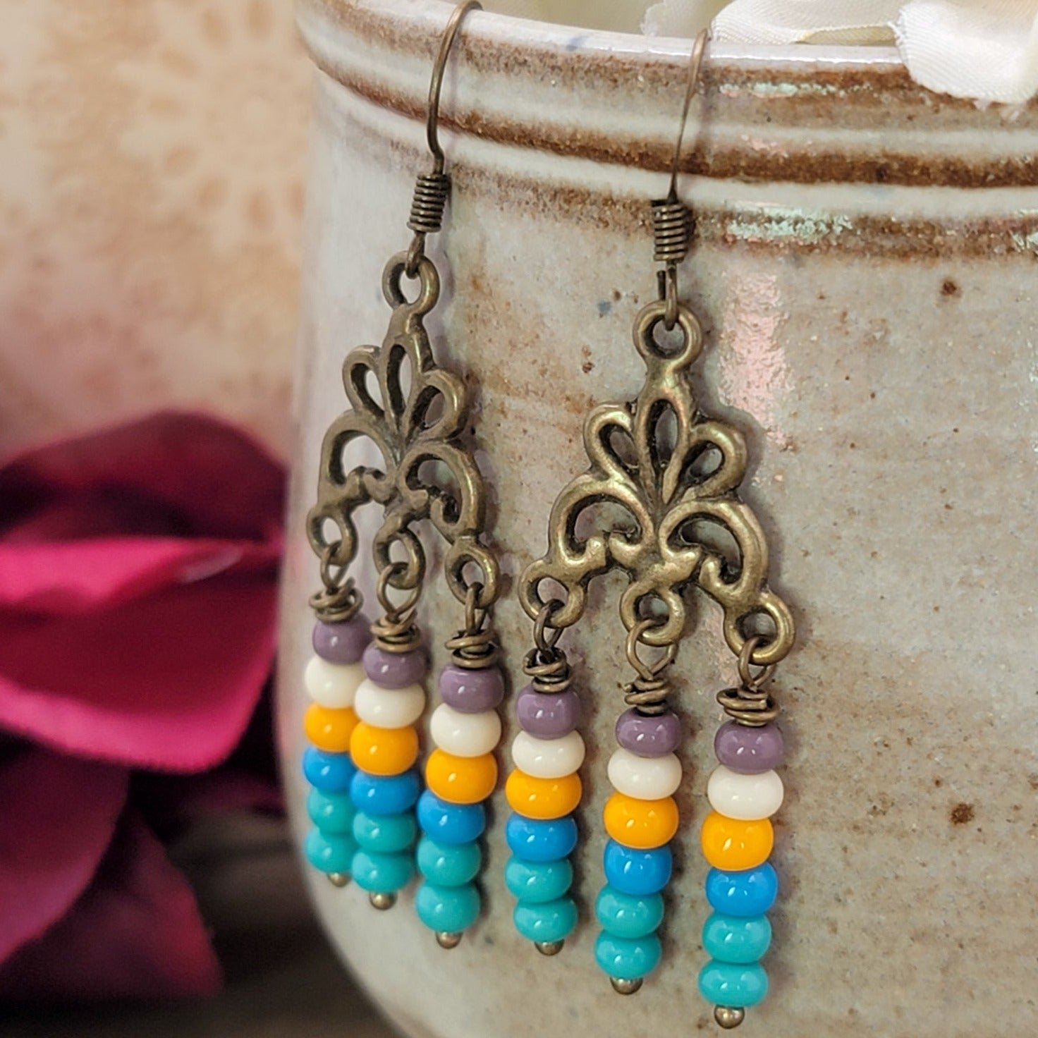 Seed Bead Fringe Earrings - Nicki Lynn Jewelry