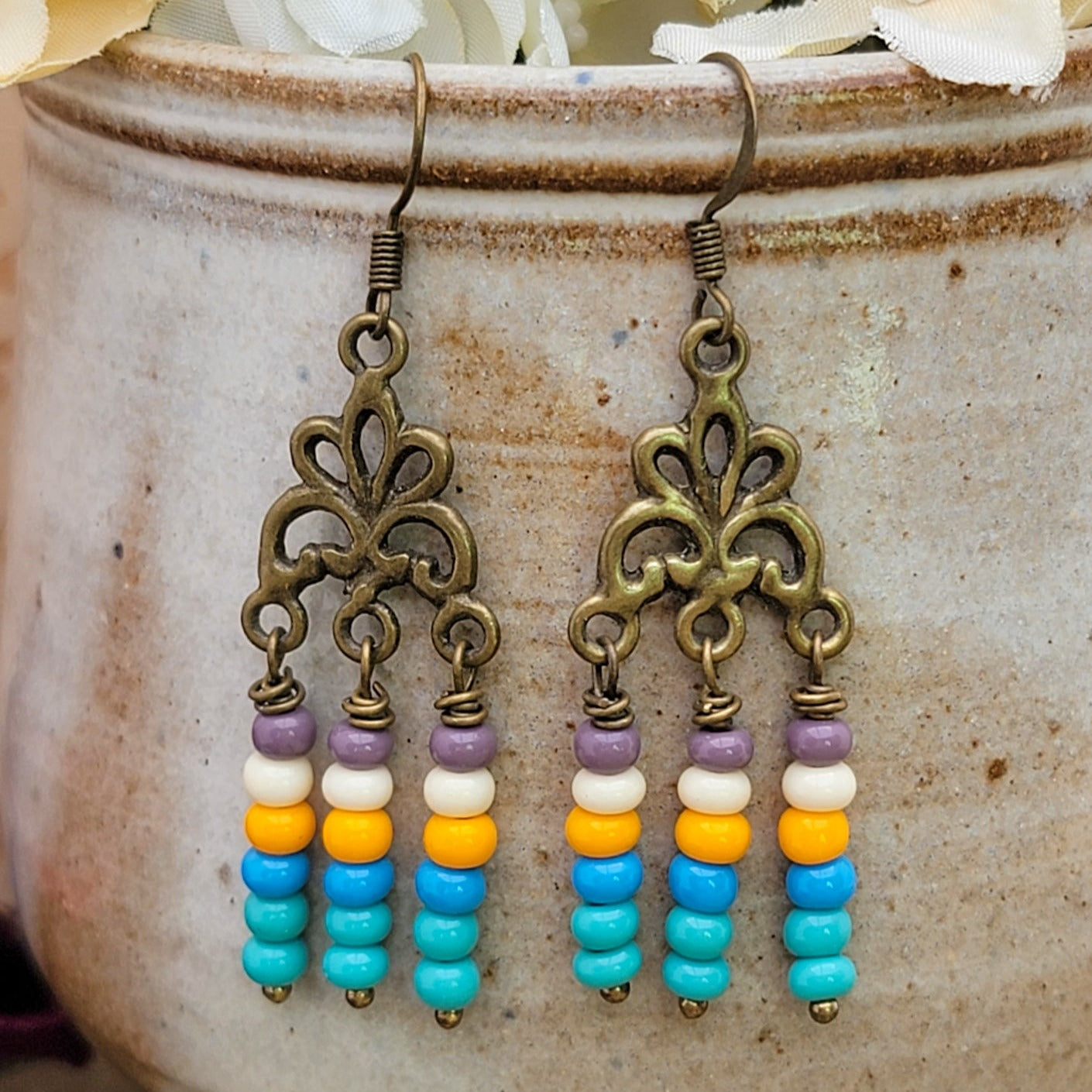 Seed Bead Fringe Earrings - Nicki Lynn Jewelry
