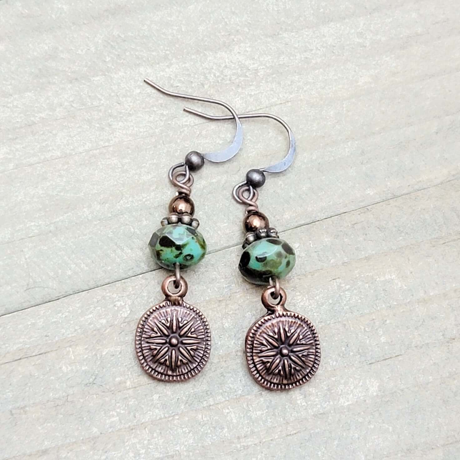 Earthy Copper Drop Earrings - Nicki Lynn Jewelry