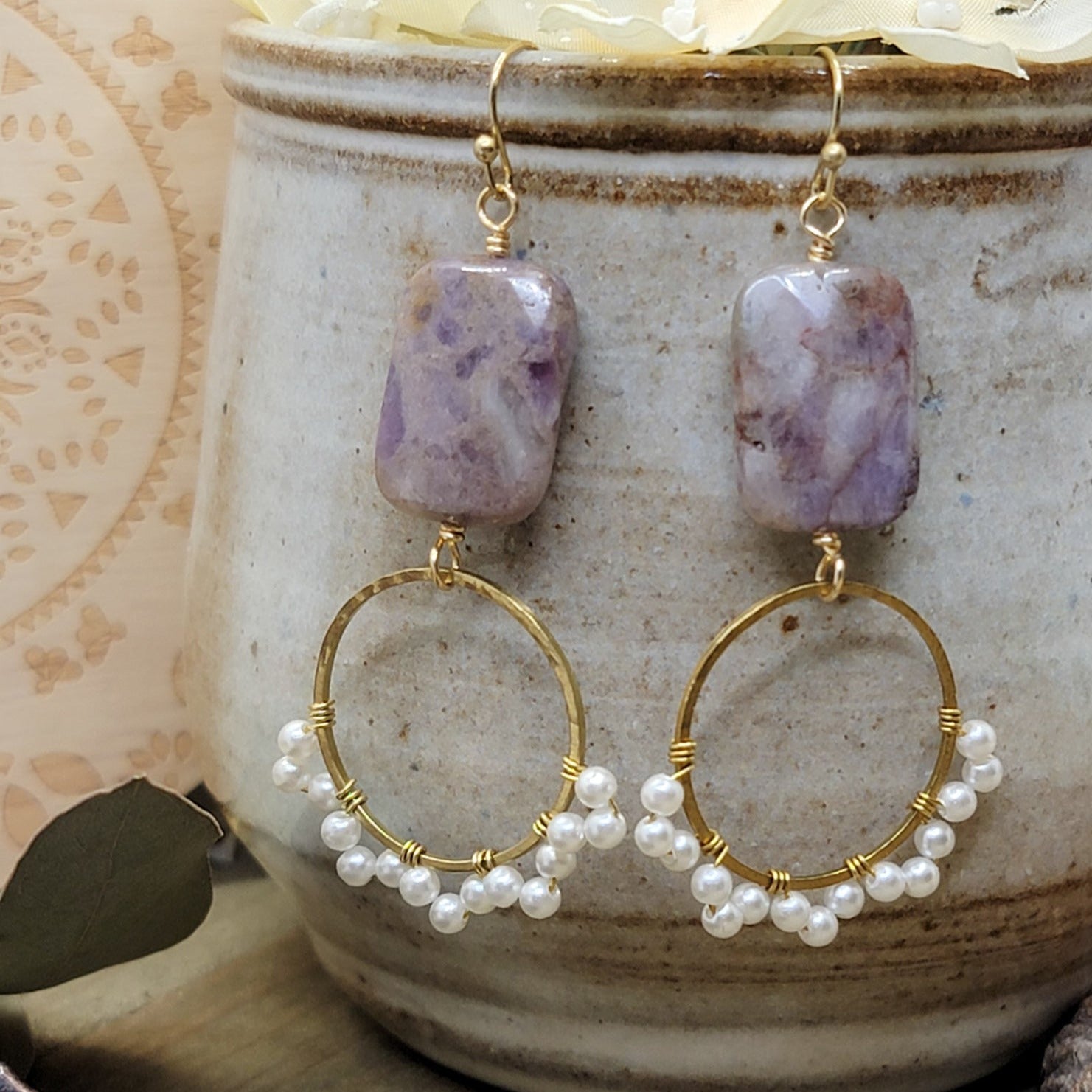 Chunky Amethyst Drop Earrings - Nicki Lynn Jewelry