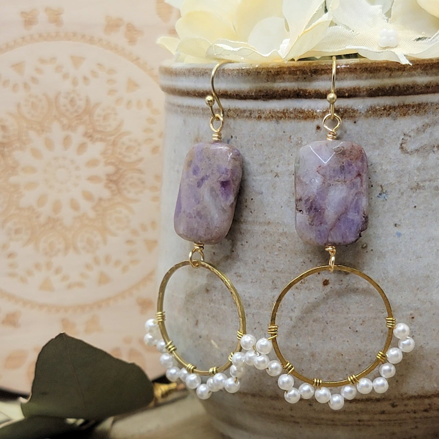 Chunky Amethyst Drop Earrings - Nicki Lynn Jewelry