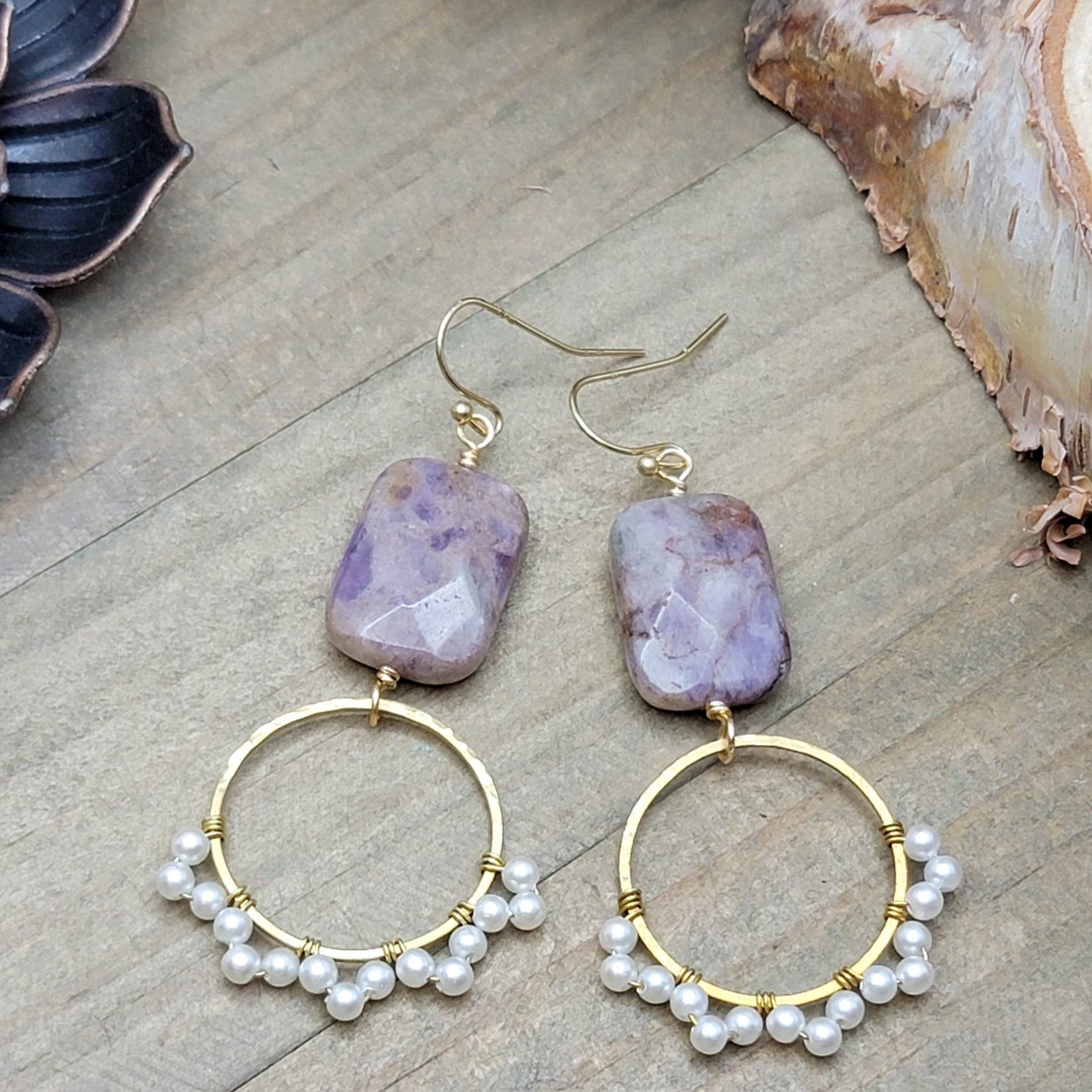 Chunky Amethyst Drop Earrings - Nicki Lynn Jewelry