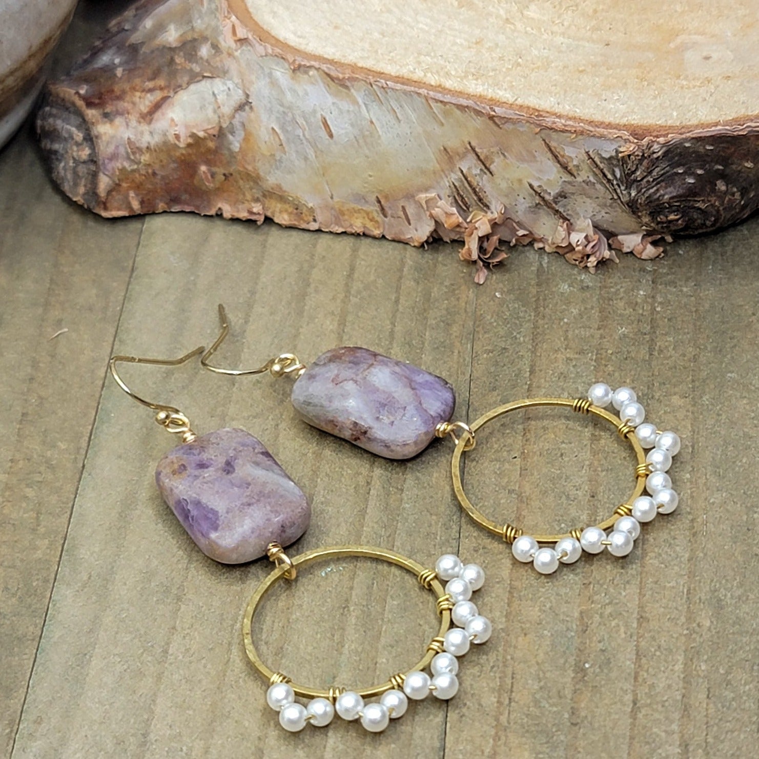 Chunky Amethyst Drop Earrings - Nicki Lynn Jewelry