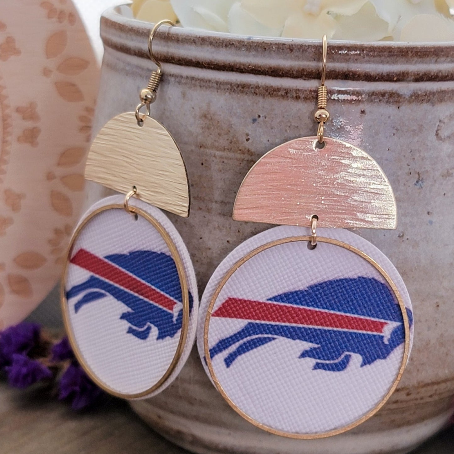 Buffalo Bills Football Earrings - Nicki Lynn Jewelry