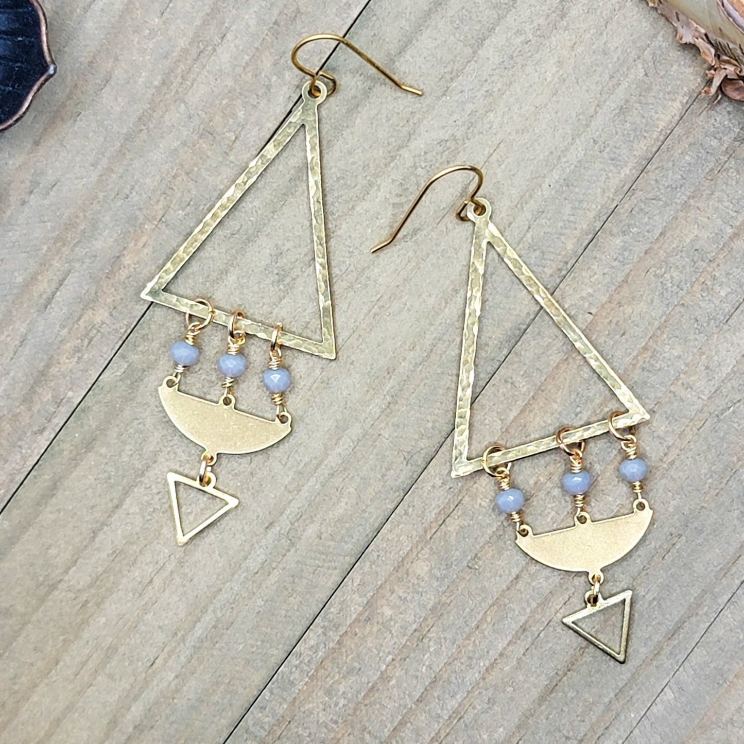 Long Gold Bohemian Statement Earrings, Nicki Lynn Jewelry 