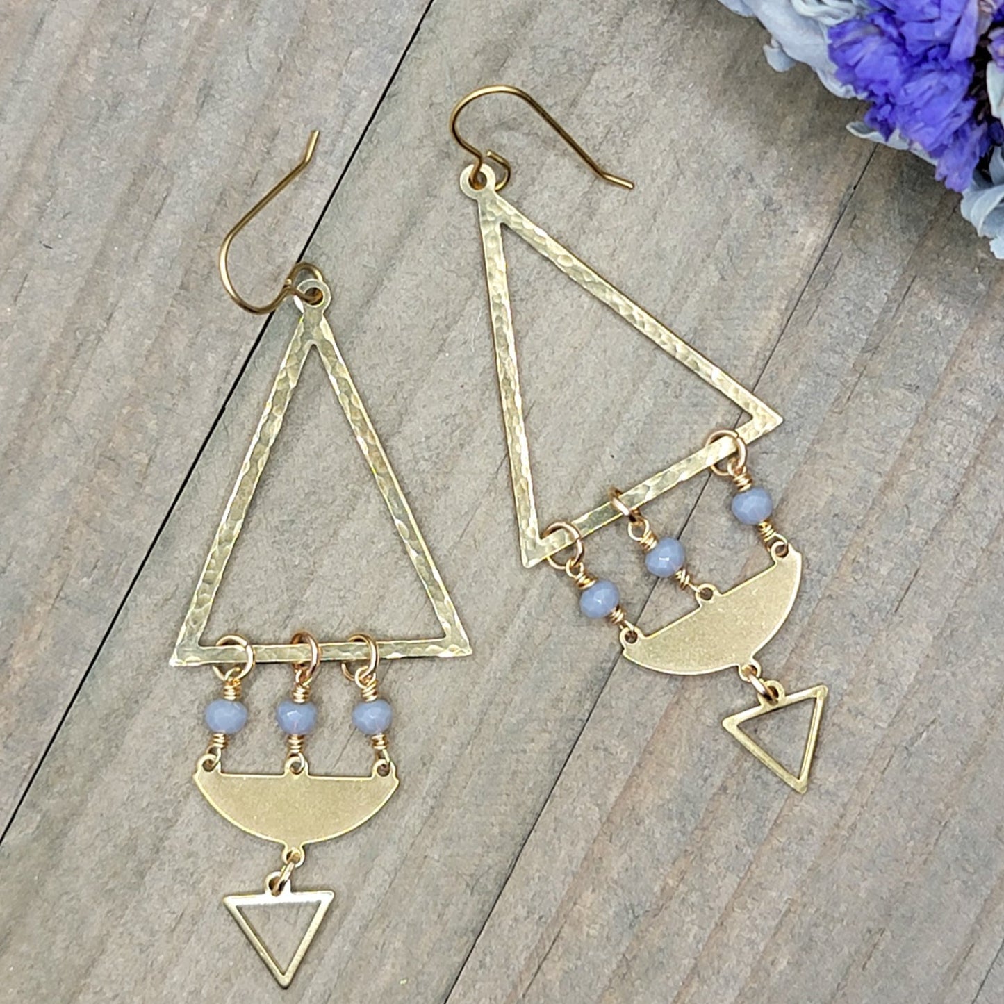 Long Gold Bohemian Statement Earrings, Nicki Lynn Jewelry  