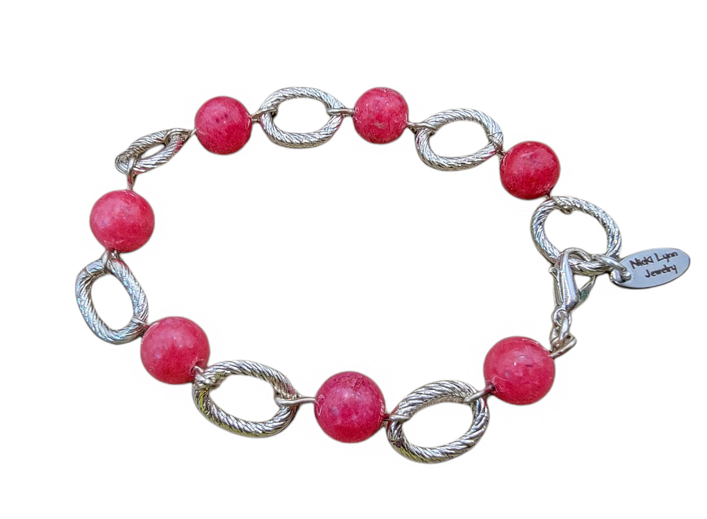 Carnelian Gemstone Chain Bracelet - Nicki Lynn Jewelry