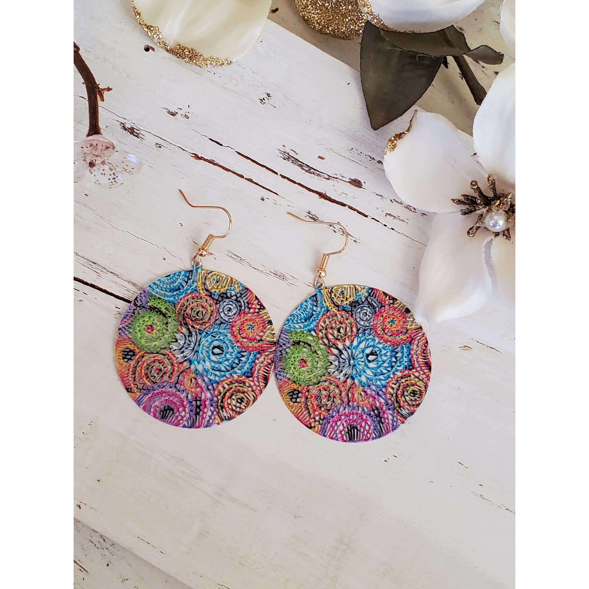 Colorful Bohemian Metal Statement Earrings - Nicki Lynn Jewelry